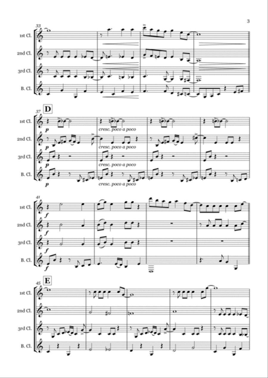 They Can't Take That Away From Me Clarinet Quartet scores gallery preview page 3