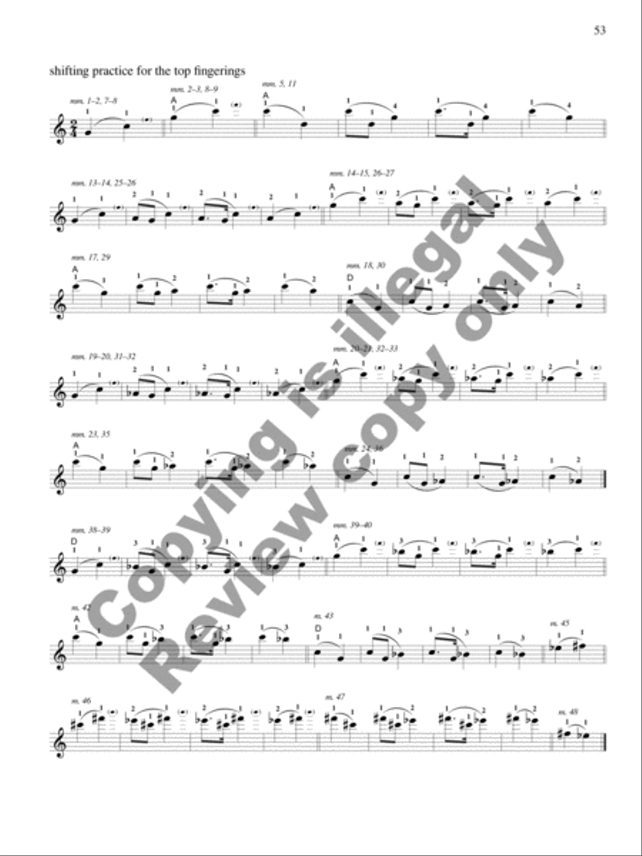 Scales and Arpeggios with Shifting Practice: Violin Violin scores gallery preview page 15