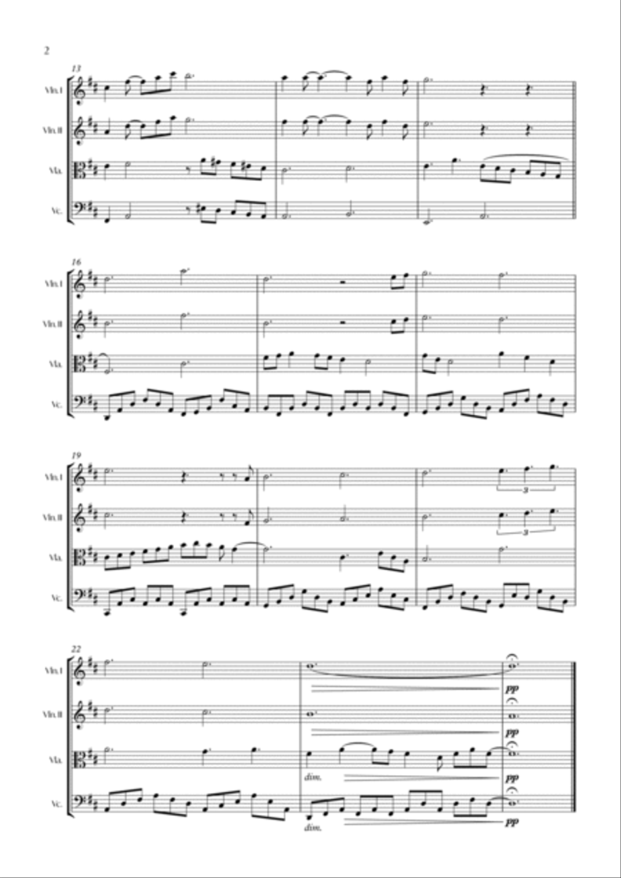 Can't Help Falling In Love String Quartet scores gallery preview page 3