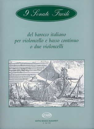 Book cover for 9 Sonate facili del barocco italiano per violoncel