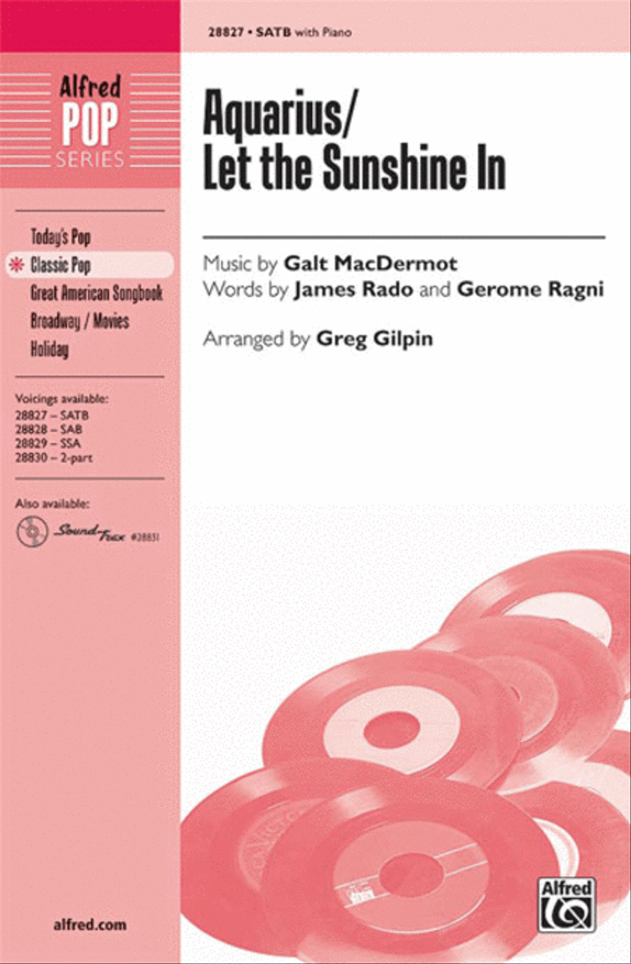 Aquarius / Let the Sunshine In 4-Part scores gallery preview page 1