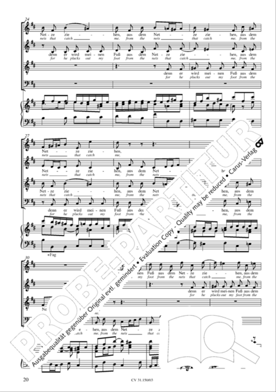 O my Lord, I long for thee (Nach dir, Herr, verlanget mich) 4-Part scores gallery preview page 21