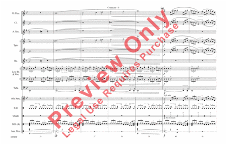 Halo Theme (from Halo Suite) Marching Band scores gallery preview page 6