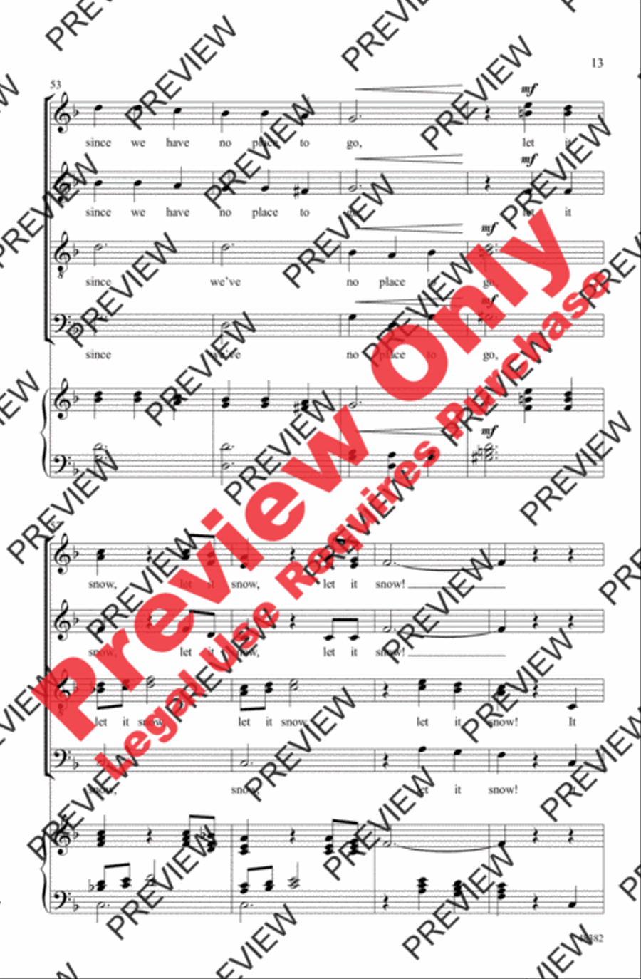 Let It Snow! Let It Snow! Let It Snow! 4-Part scores gallery preview page 13
