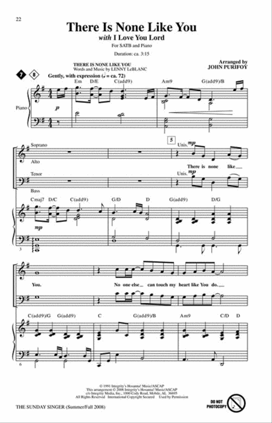 The Sunday Singer - Summer/Fall 2008 Choir scores gallery preview page 4
