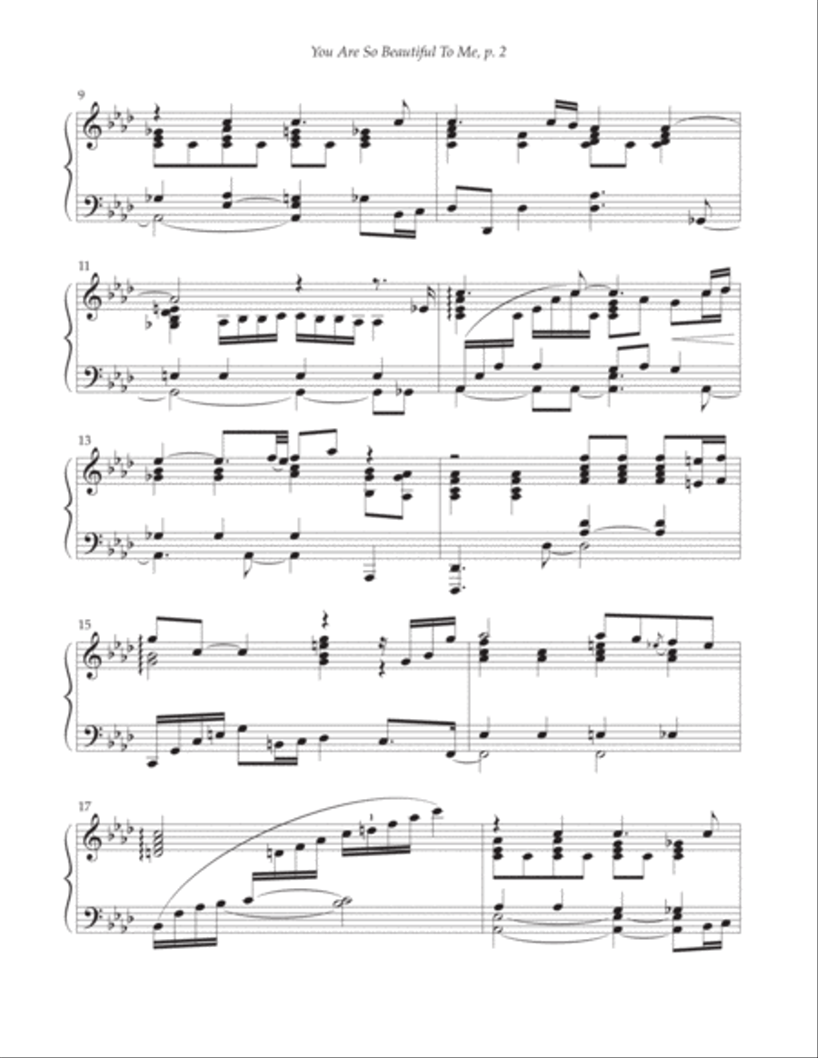 You Are So Beautiful Piano Solo scores gallery preview page 2