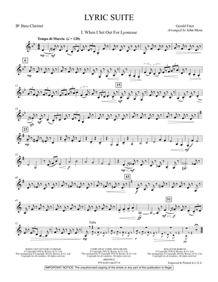 Lyric Suite - Bb Bass Clarinet