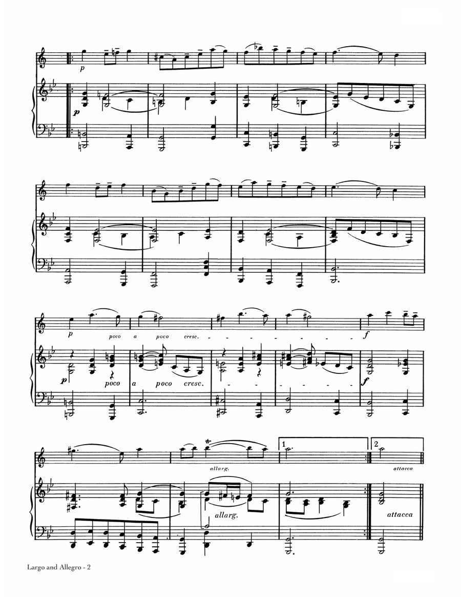 Largo And Allegro Largo And Allegro Tenor Saxophone scores gallery preview page 2