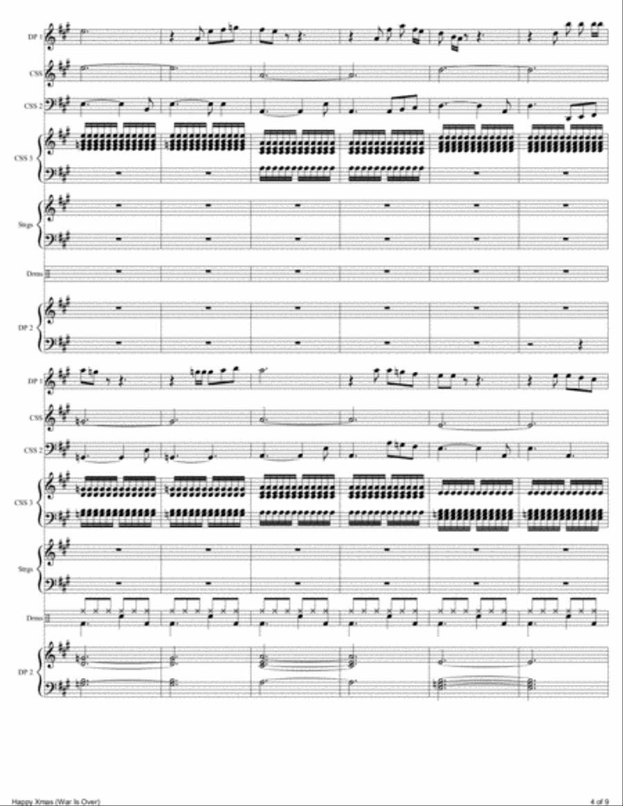 Happy Xmas (War Is Over) Small Ensemble scores gallery preview page 5