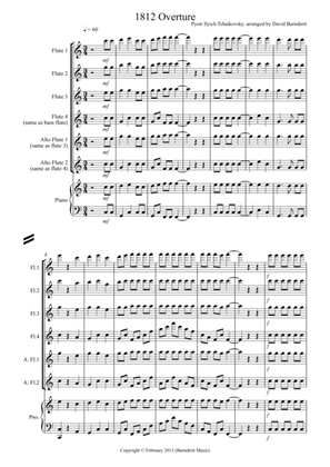 Book cover for 1812 Overture for Flute Quartet