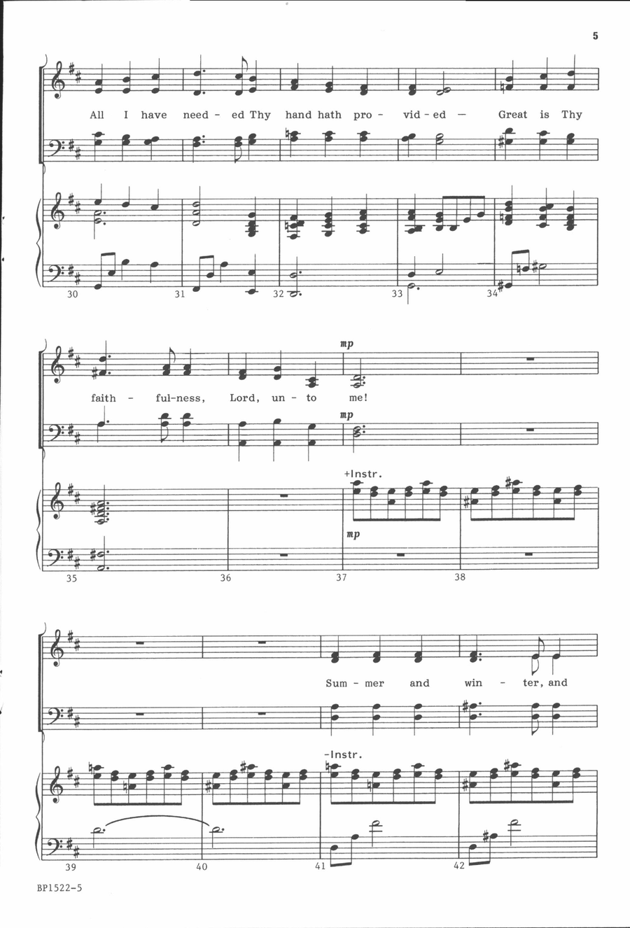 Great Is Thy Faithfulness 4-Part scores gallery preview page 4