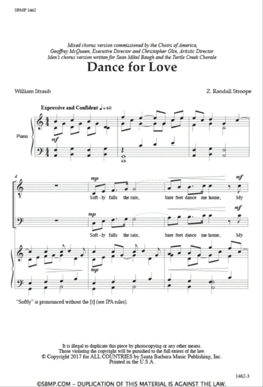 Dance for Love - TTBB Octavo TTBB scores gallery preview page 2