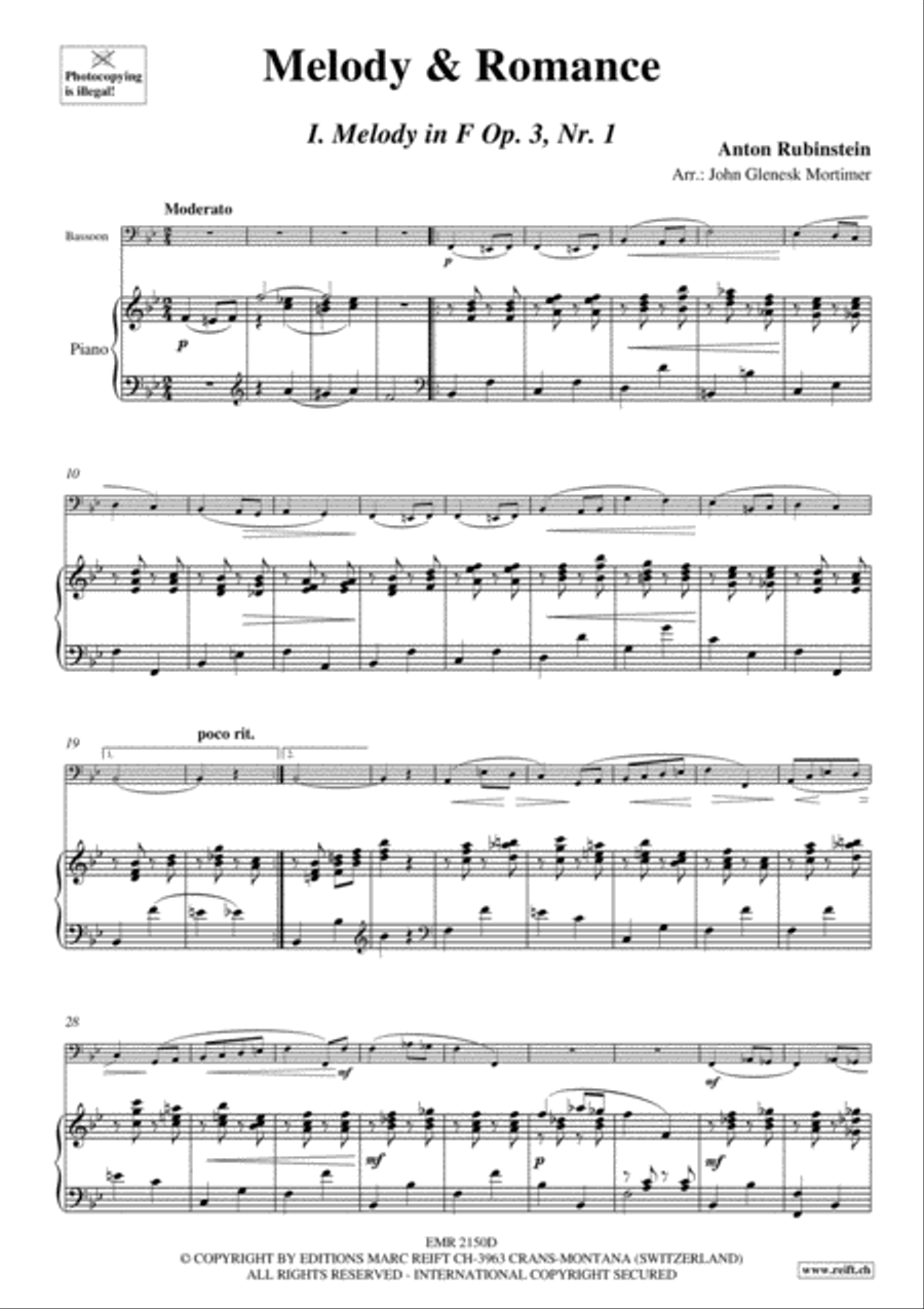 Melody & Romance Bassoon Solo scores gallery preview page 4