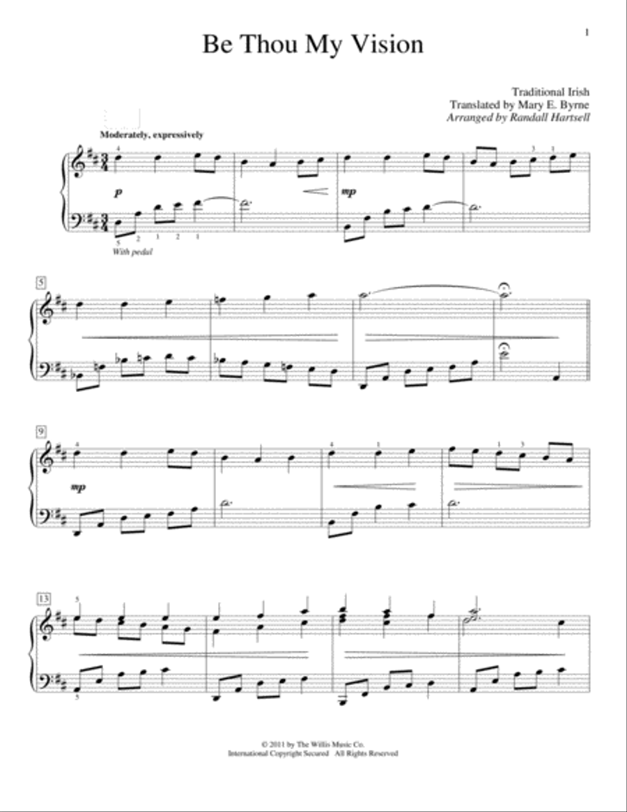 Be Thou My Vision (arr. Randall Hartsell) Piano Method scores gallery preview page 1