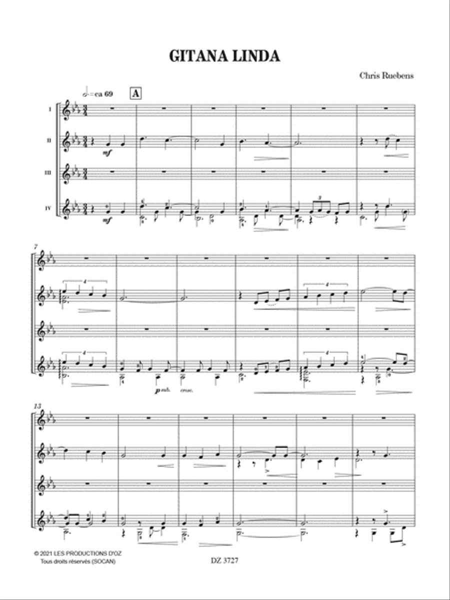 Gitana Linda Guitar Ensemble scores gallery preview page 2