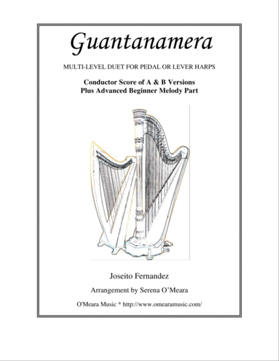 Guantanamera Pedal Harp scores gallery preview page 1