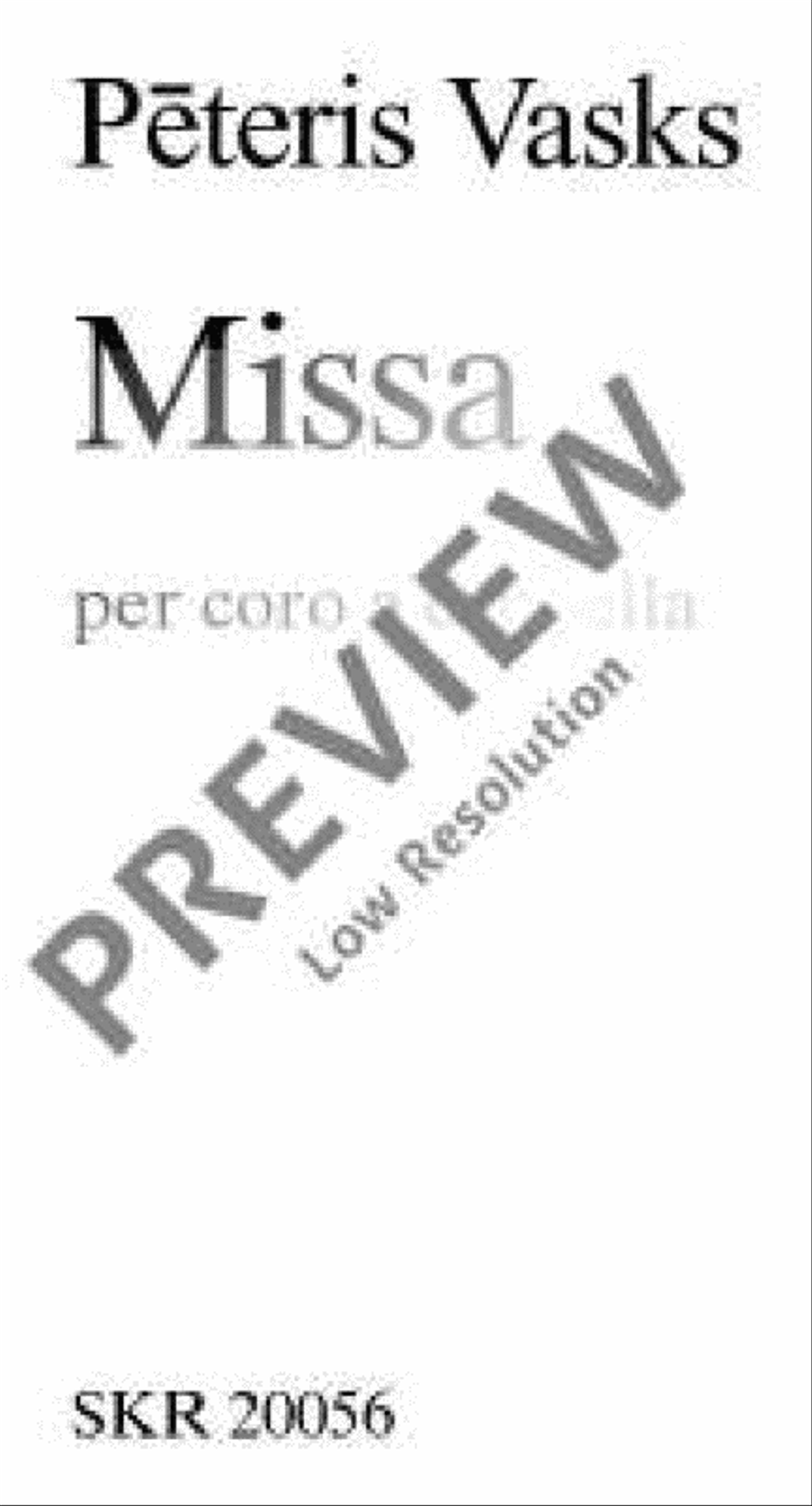 Missa Missa 4-Part scores gallery preview page 2