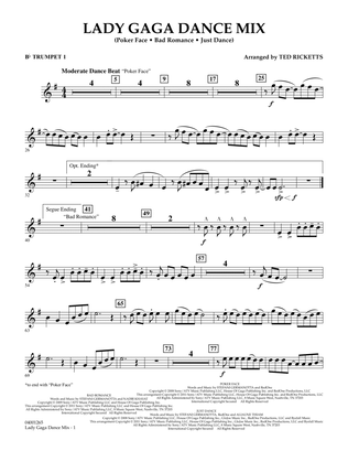 Lady Gaga Dance Mix - Bb Trumpet 1