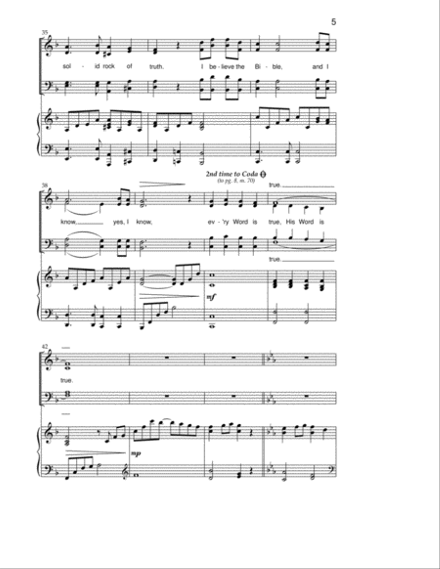 Every Word Of God 4-Part scores gallery preview page 4