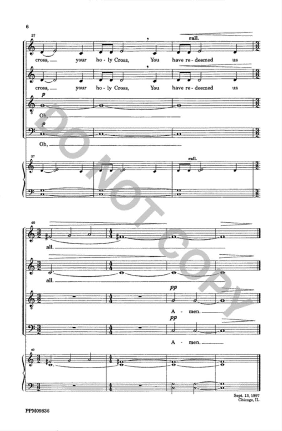 We Adore You O Christ 4-Part scores gallery preview page 7