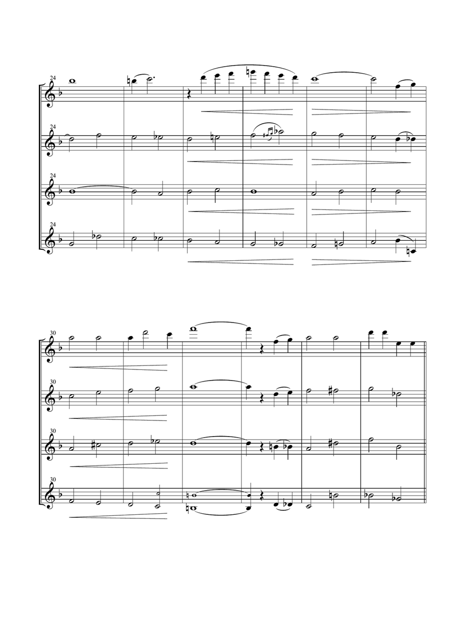 White Christmas Woodwind Quartet scores gallery preview page 5