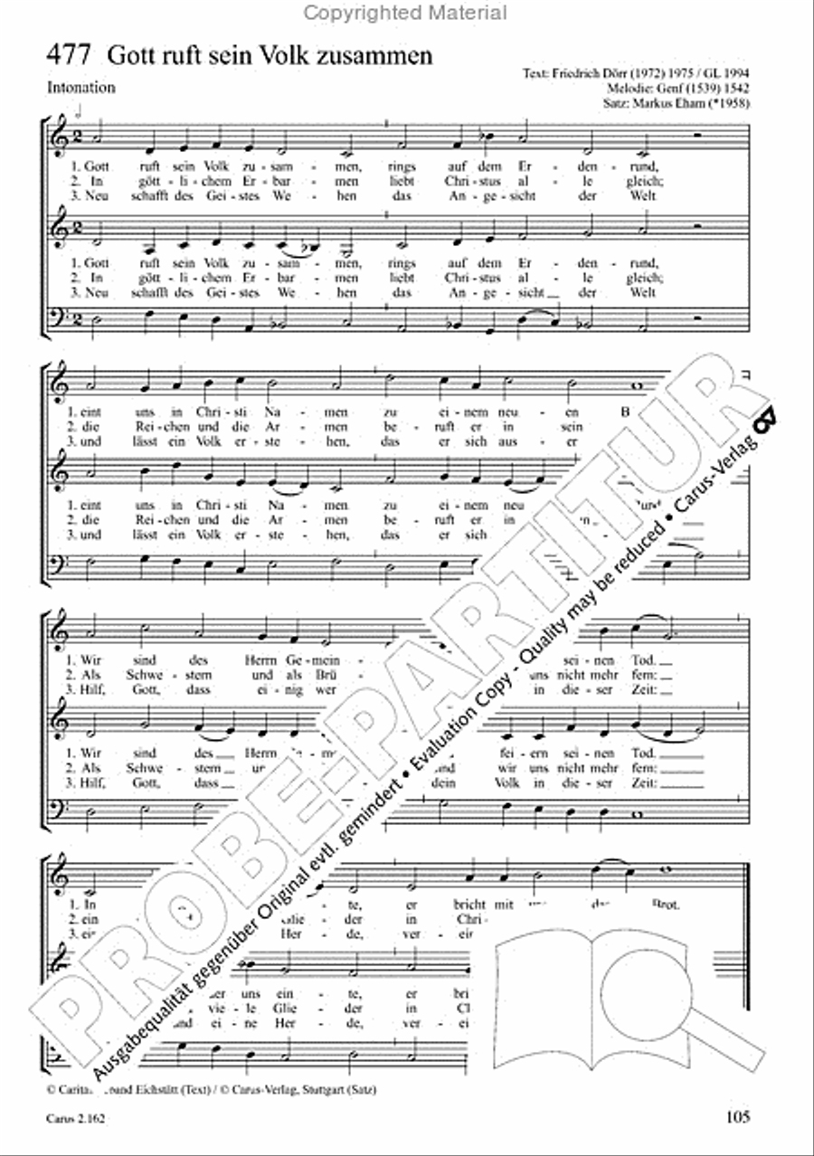 Chorbuch Gotteslob SAM 3-Part scores gallery preview page 106