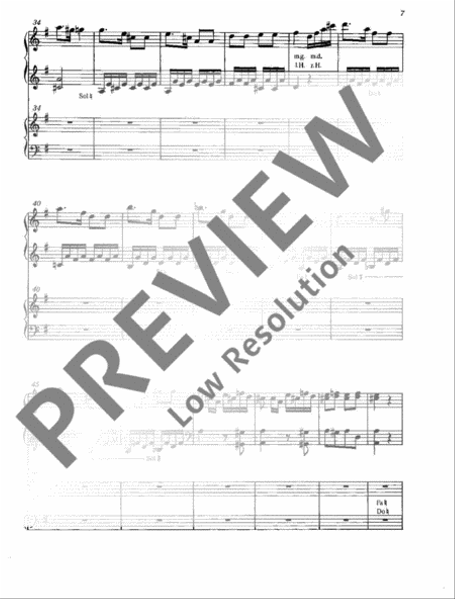 One Concerto for two Organs Harp scores gallery preview page 8