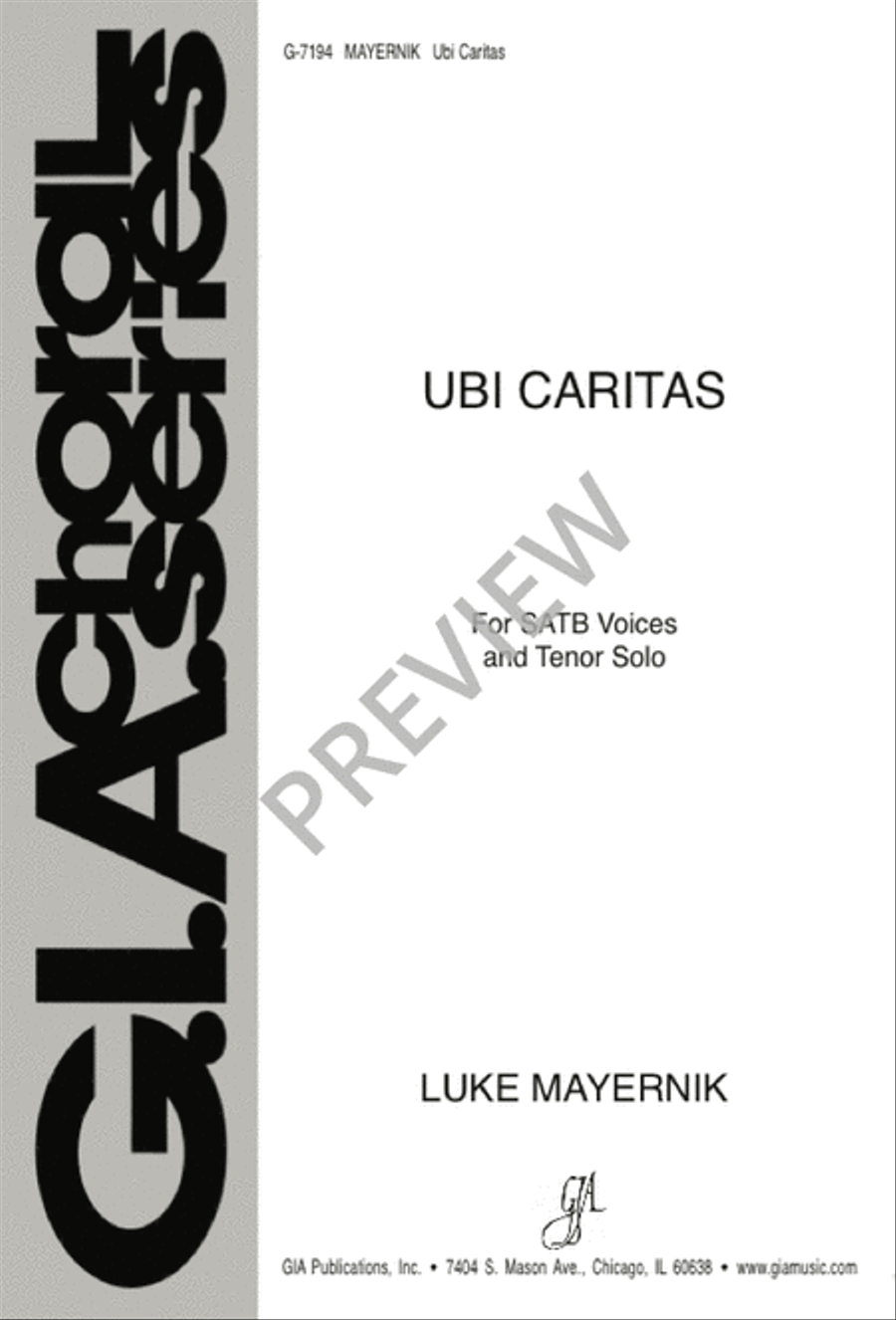 Ubi caritas 4-Part scores gallery preview page 1