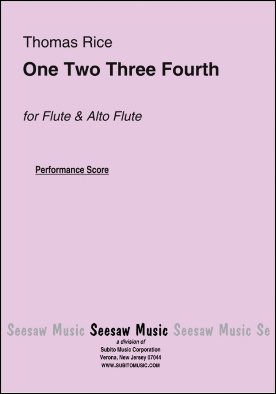 One Two Three Fourth Flute scores gallery preview page 1
