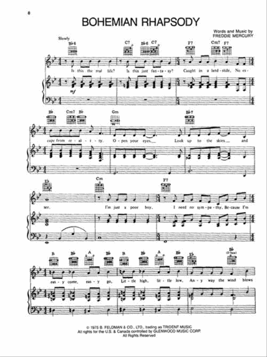 The Best of Queen The Best of Queen Piano, Vocal, Guitar scores gallery preview page 6