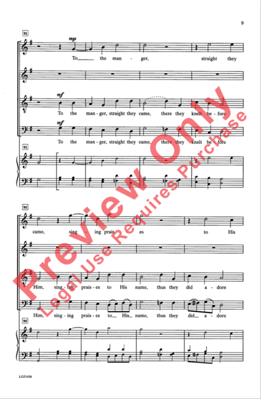 Noel We Sing Noel We Sing 4-Part scores gallery preview page 9