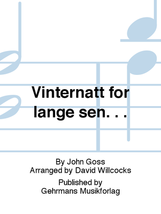 Book cover for Vinternatt for lange sen. . .