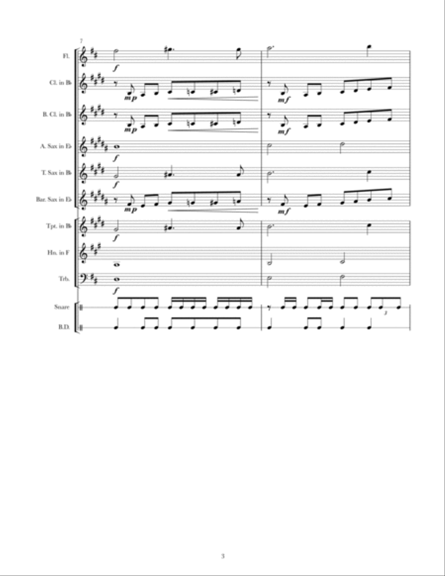 O Canada (version 1) O Canada (version 1) Concert Band scores gallery preview page 3