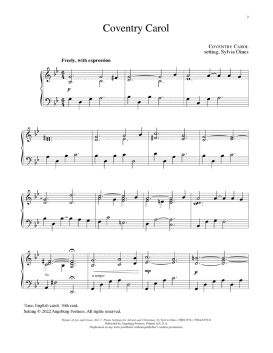 Hymns of Joy and Grace, Vol. 1 Piano Solo scores gallery preview page 5