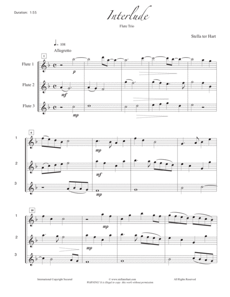 Interlude - intermediate Flute Trio image number null