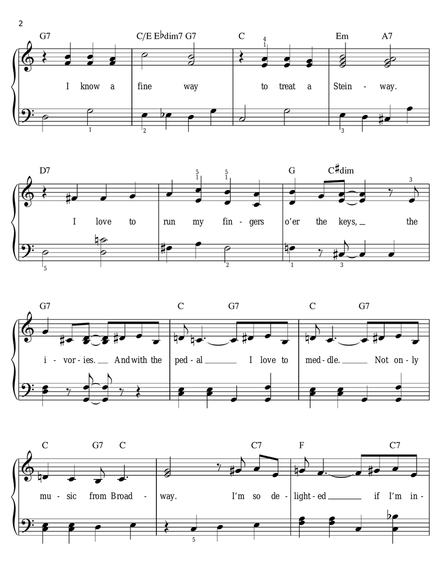 I Love A Piano Easy Piano scores gallery preview page 2