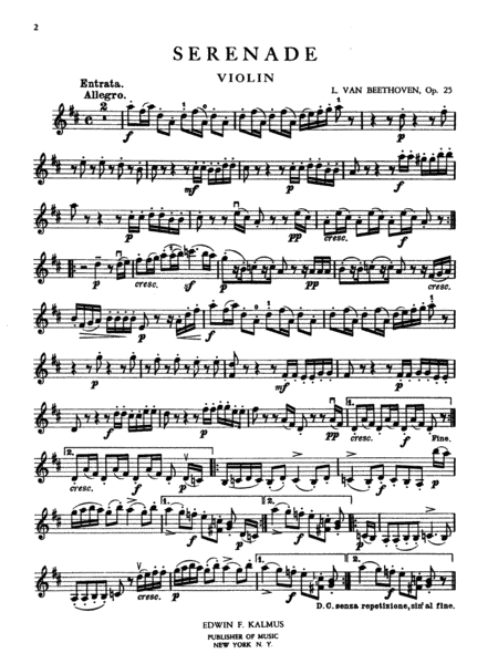 Beethoven: Serenade in D Major, Op. 25