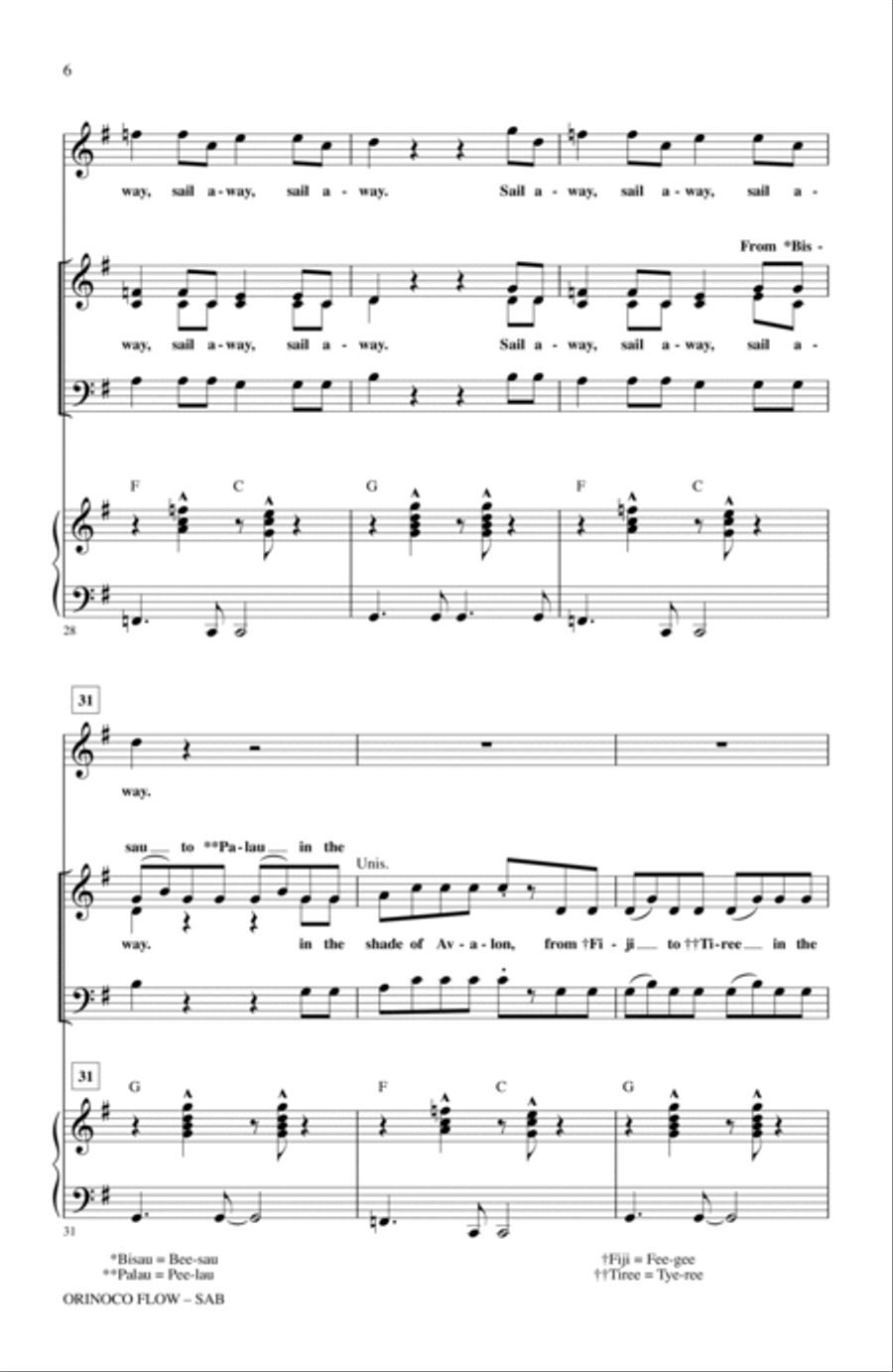 Orinoco Flow (arr. Kirby Shaw) 3-Part scores gallery preview page 5