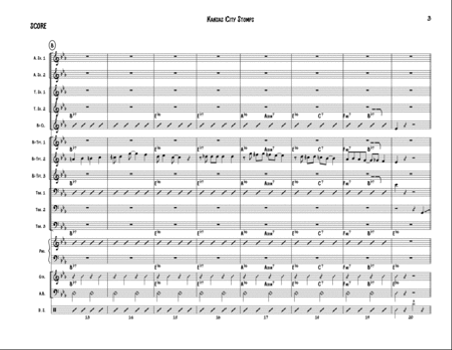Kansas City Stomps - Score Jazz Ensemble scores gallery preview page 3