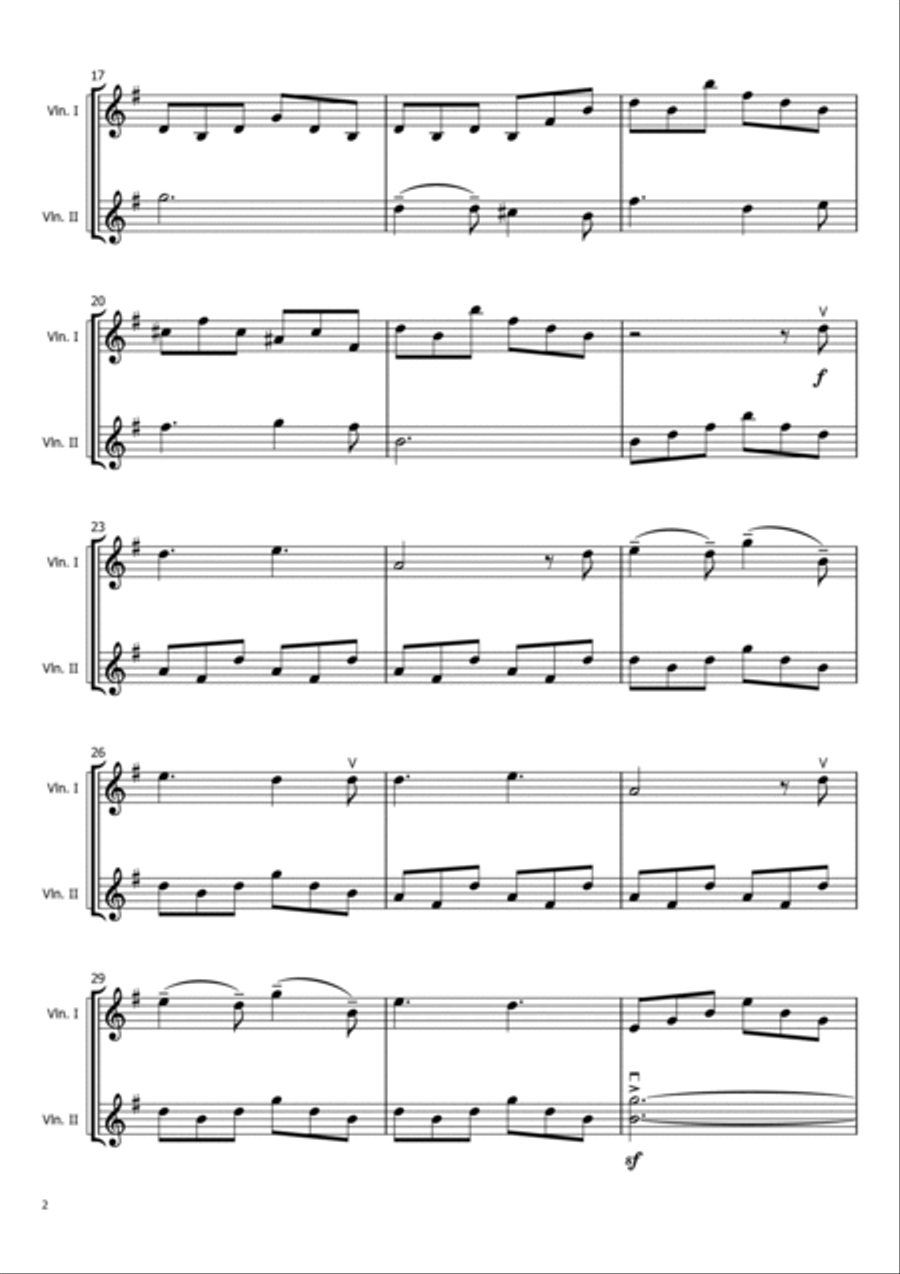 O Holy Night O Holy Night String Duet scores gallery preview page 3