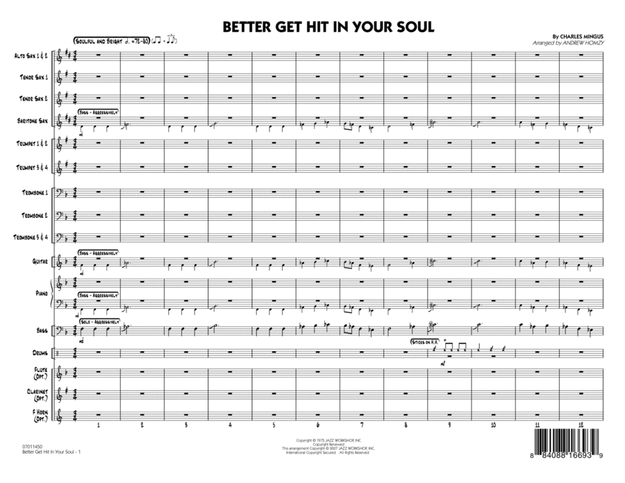 Better Get Hit In Your Soul - Conductor Score (Full Score)