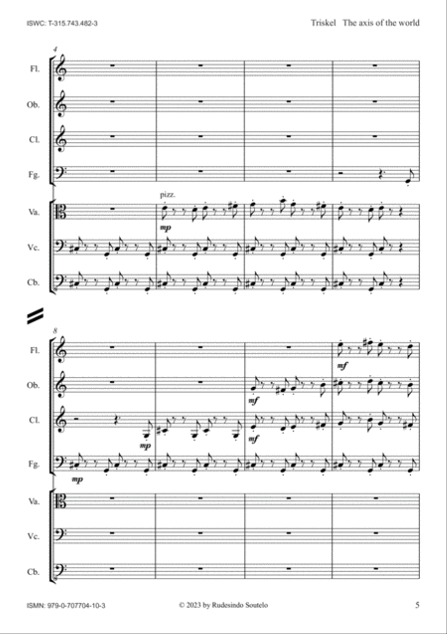 Triskel (Orff Instruments & Chamber Orchestra) - Score Only Chamber Music scores gallery preview page 5