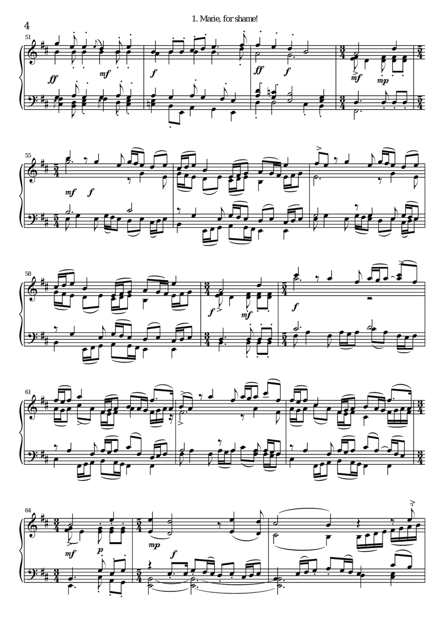 Marie for shame - for piano (2 hands) Piano Solo scores gallery preview page 4