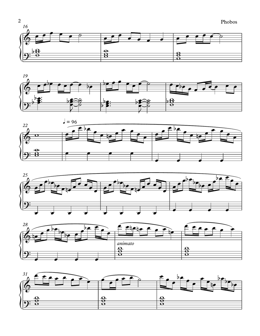 Phobos Piano Solo scores gallery preview page 2