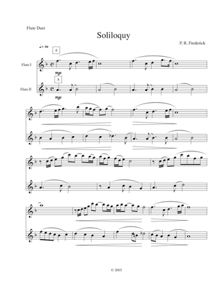 Book cover for Soliloquy (Flute Duet)