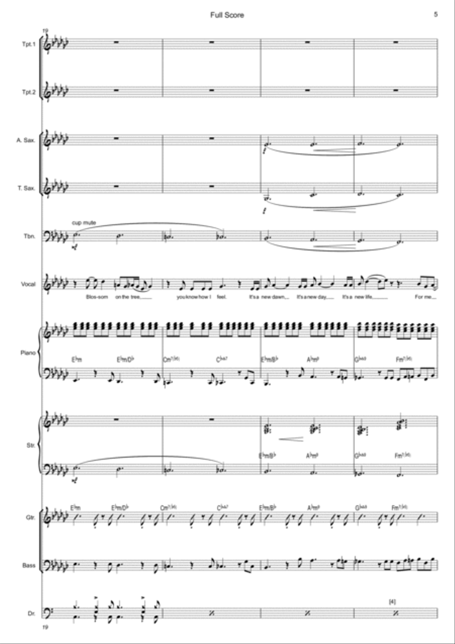 Feeling Good Feeling Good Jazz Ensemble scores gallery preview page 5