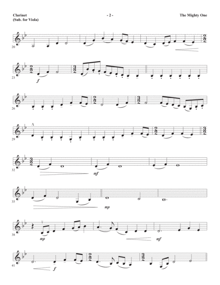 The Mighty One - Clarinet (sub Viola)