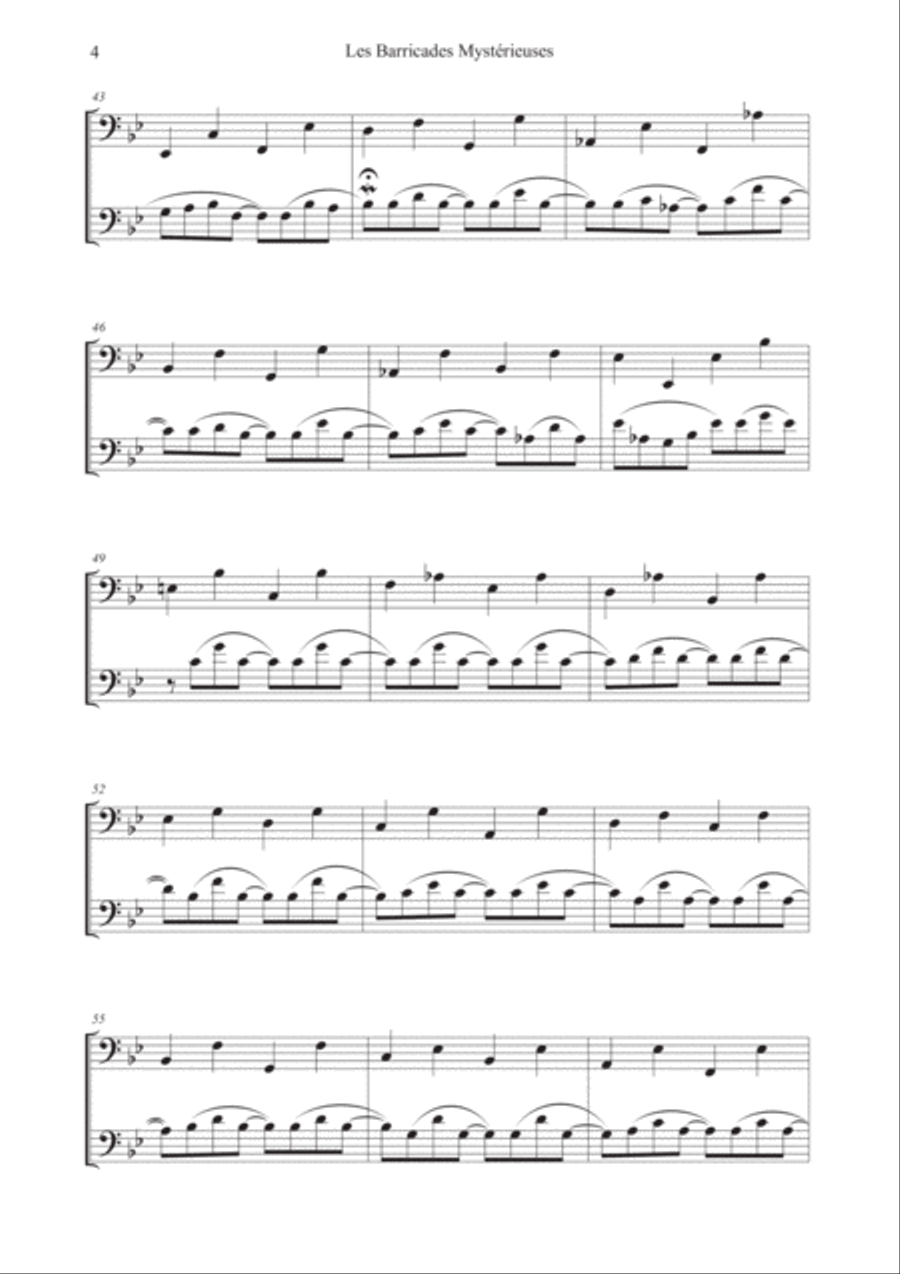 Les Barricades Mystérieuses for Bassoon Duet Woodwind Duet scores gallery preview page 5