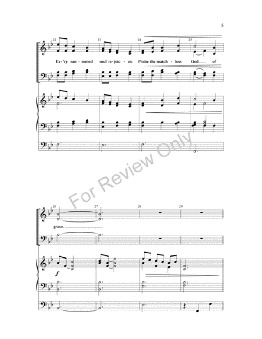 Matchless God of Grace Matchless God of Grace 4-Part scores gallery preview page 5