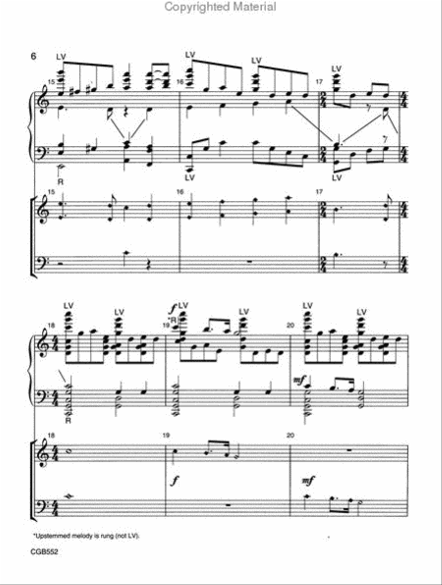I Heard the Bells on Christmas Day Full Score Handbell Choir scores gallery preview page 3